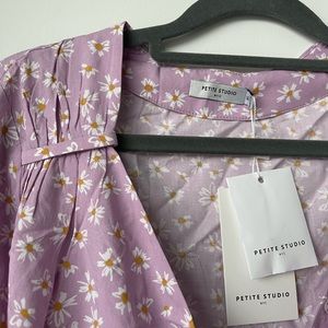 BRAND NEW Petite Studio lavender floral blouse